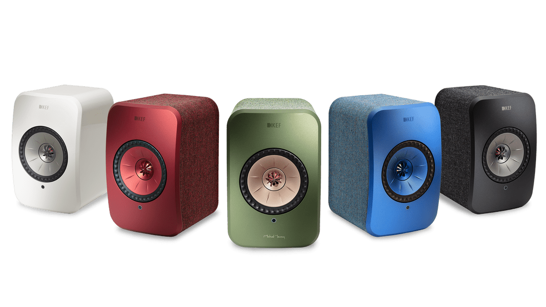 KEF group colored speakers